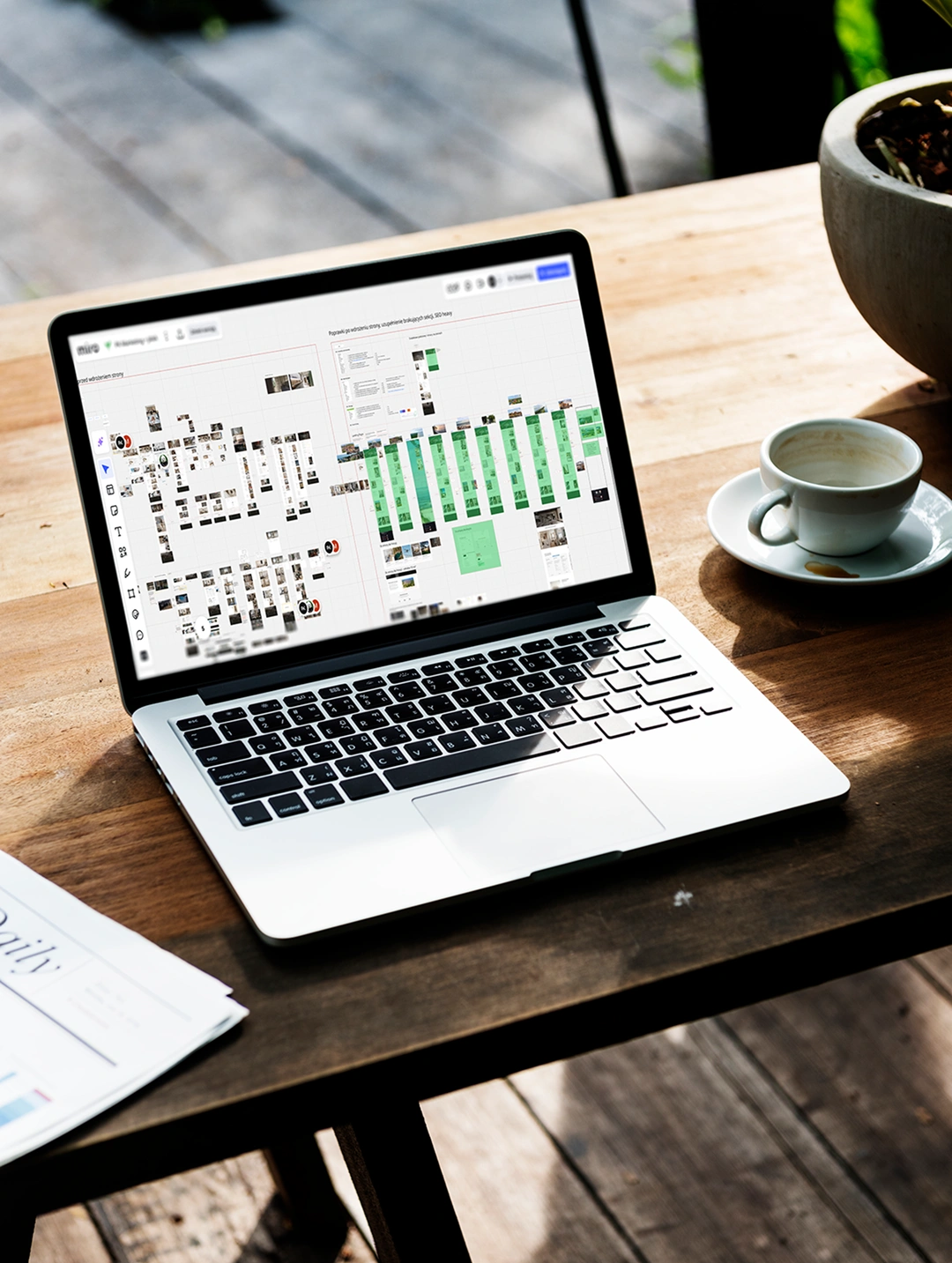 Aporia team working on a web design project